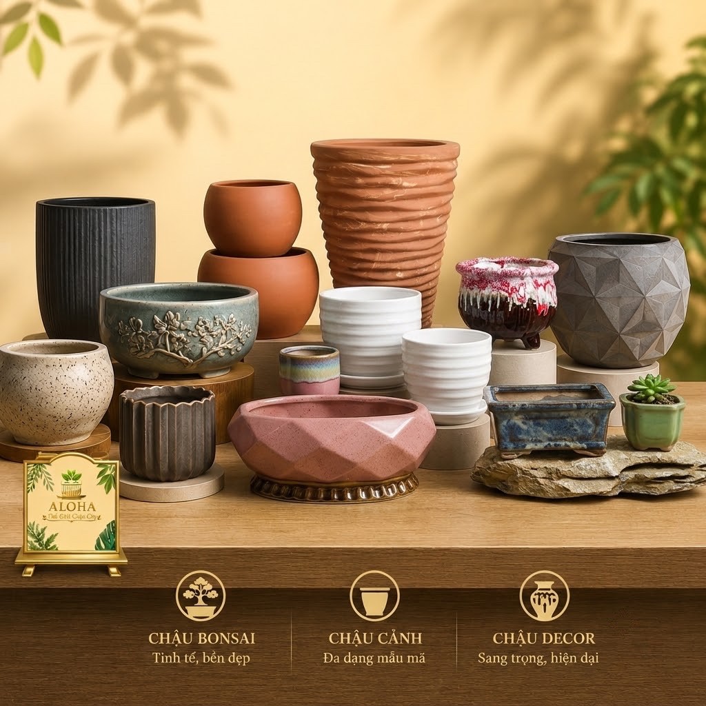 Chậu bonsai · cảnh · decor